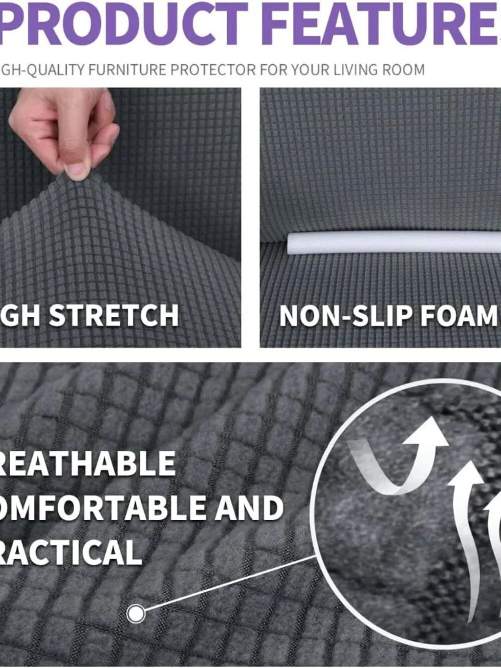 ZNSAYOTX Super Stretch Couch Cover (72